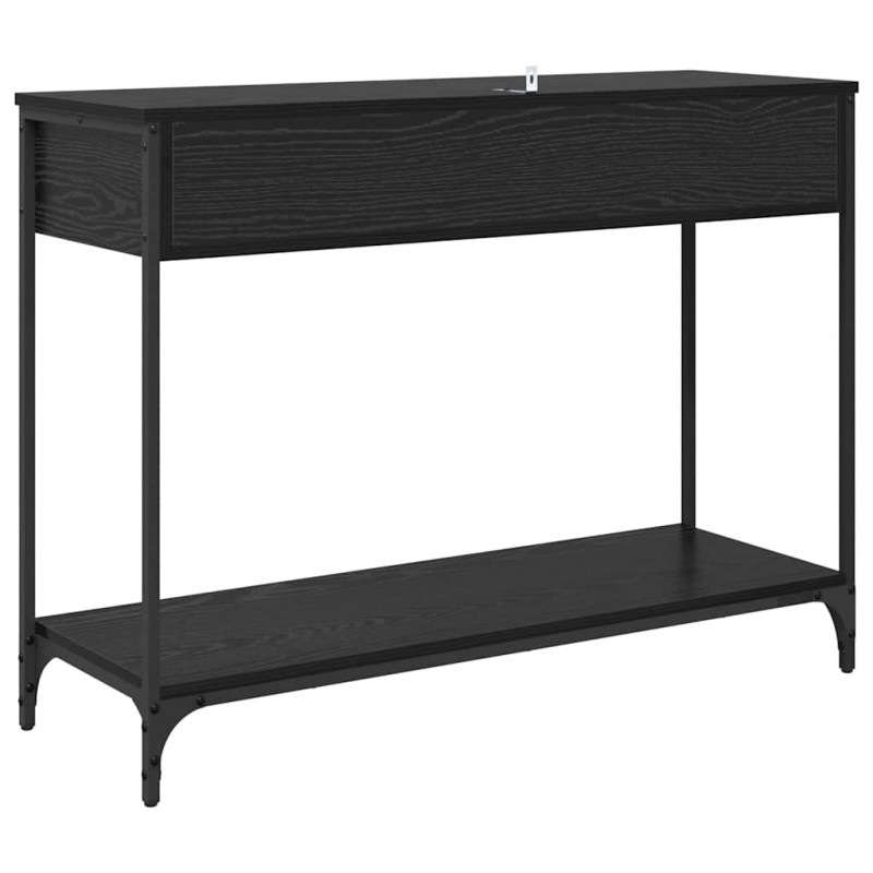 Konsola Czarny Dąb 100 x 34,5 x 75 cm Materiał drewnopochodny