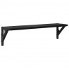 Półki ścienne z półką 2 pcs Czarny Dąb 60 x 15 x 15,5 cm