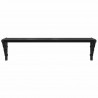 Półki ścienne z półką 2 pcs Czarny Dąb 60 x 15 x 15,5 cm