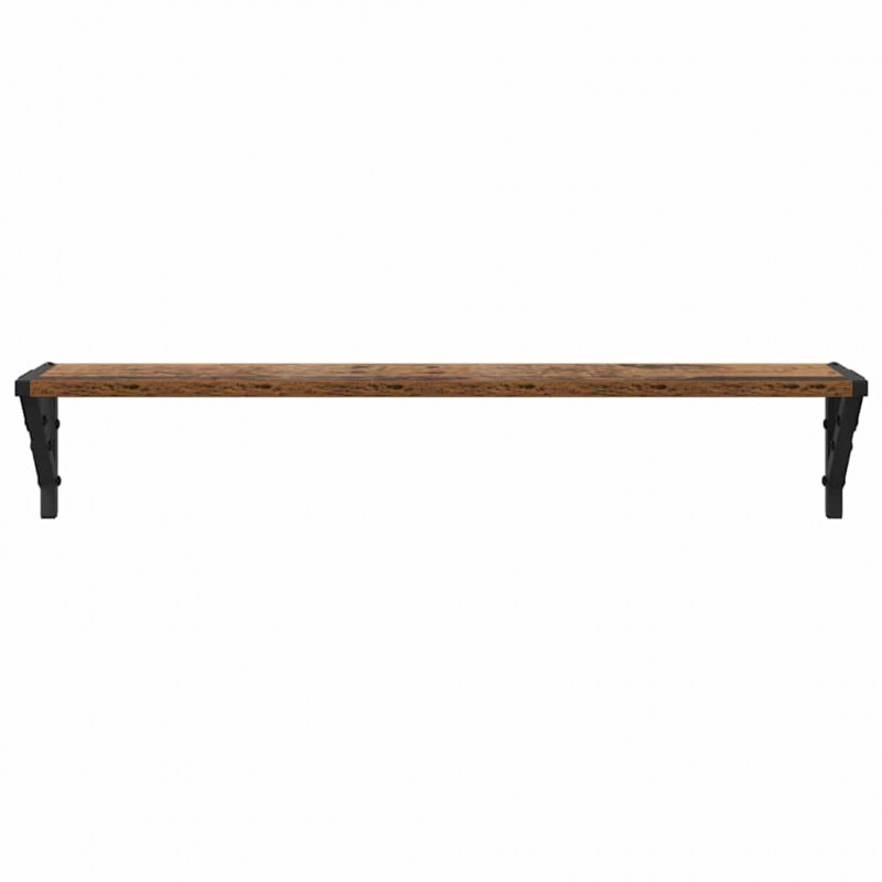 Półki ścienne z półką 2 pcs Stare drewno 80 x 15 x 15,5 cm