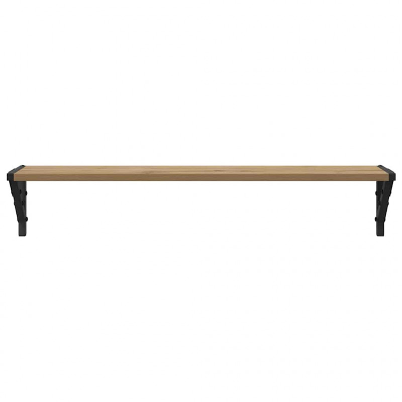 Półki ścienne z półką 2 pcs Dąb rzemieślniczy 80 x 15 x 15,5 cm