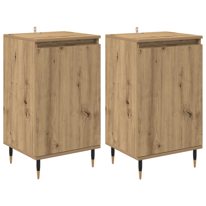 Bufet 2 pcs Dąb rzemieślniczy 40 x 35 x 70 cm