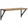 Półki ścienne z półką 2 pcs Dąb rzemieślniczy 60 x 25 x 25,5 cm