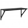 Półki ścienne z półką 2 pcs Czarny Dąb 60 x 25 x 25,5 cm