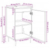 Bufet 2 pcs Czarny Dąb 40 x 35 x 70 cm