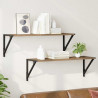Półki ścienne z półką 2 pcs Dąb rzemieślniczy 80 x 25 x 25,5 cm