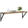 Półki ścienne z półką 2 pcs Dąb rzemieślniczy 80 x 25 x 25,5 cm