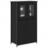 Highboard Czarny Dąb 62 x 32 x 106,5 cm Materiał drewnopochodny