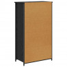 Highboard Czarny Dąb 62 x 32 x 106,5 cm Materiał drewnopochodny