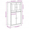 Highboard Czarny Dąb 62 x 32 x 106,5 cm Materiał drewnopochodny