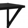 Półki ścienne z półką 2 pcs Czarny Dąb 80 x 25 x 25,5 cm