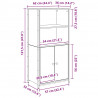 Highboard Dąb rzemieślniczy 62 x 36 x 121,5 cm