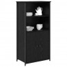 Highboard Czarny Dąb 62 x 36 x 121,5 cm Materiał drewnopochodny