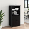 Highboard Czarny Dąb 62 x 36 x 121,5 cm Materiał drewnopochodny