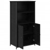 Highboard Czarny Dąb 62 x 36 x 121,5 cm Materiał drewnopochodny