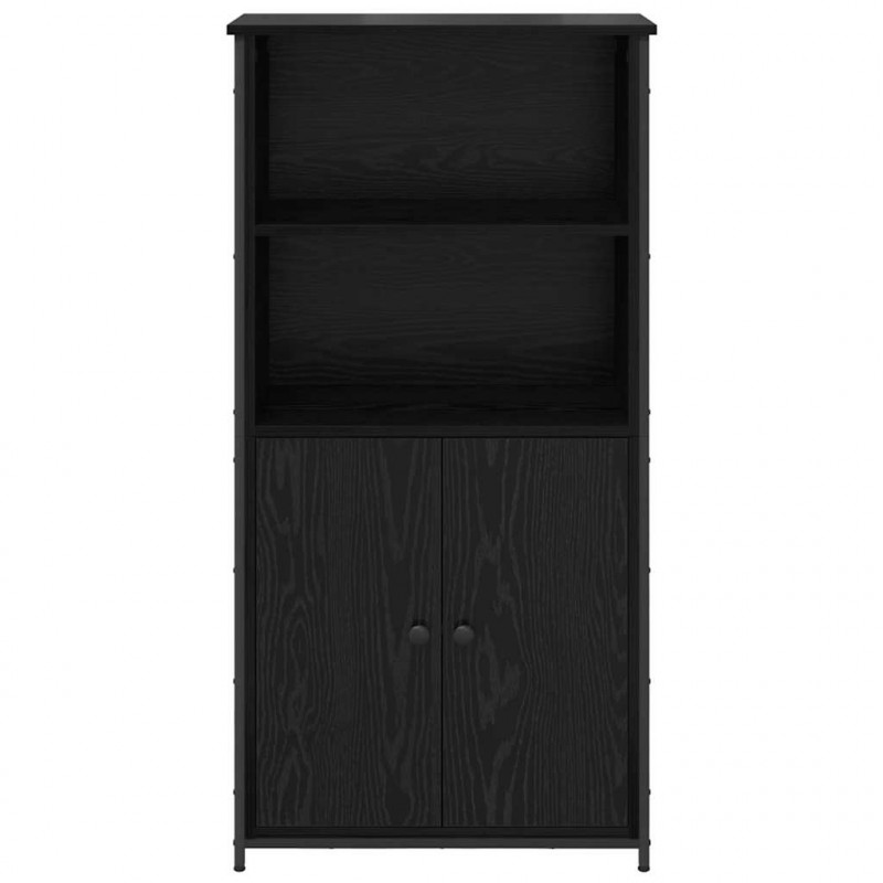 Highboard Czarny Dąb 62 x 36 x 121,5 cm Materiał drewnopochodny
