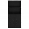 Highboard Czarny Dąb 62 x 36 x 121,5 cm Materiał drewnopochodny