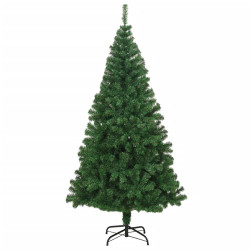 Sztuczna choinka o grubych gałązkach, zielona, 210 cm, PVC
