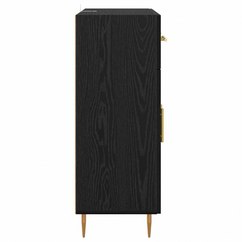 Bufet Czarny Dąb 69,5 x 34 x 90 cm Materiał drewnopochodny