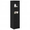 Highboard Czarny Dąb 35 x 37 x 142 cm Materiał drewnopochodny