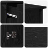Biurko Czarny Dąb 141 x 141 x 75 cm Materiał drewnopochodny