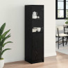Highboard Czarny Dąb 35 x 37 x 142 cm Materiał drewnopochodny