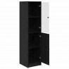 Highboard Czarny Dąb 35 x 37 x 142 cm Materiał drewnopochodny