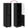 Highboard Czarny Dąb 35 x 37 x 142 cm Materiał drewnopochodny