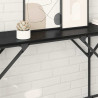 Konsola Czarny Dąb 180 x 30 x 75 cm Materiał drewnopochodny