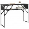 StolikKonsolowy Czarny Dąb 105x30x75cm Materiał drewnopochodny