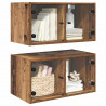 Szafki ścienne 2 pcs Stare drewno 68 x 37 x 35 cm