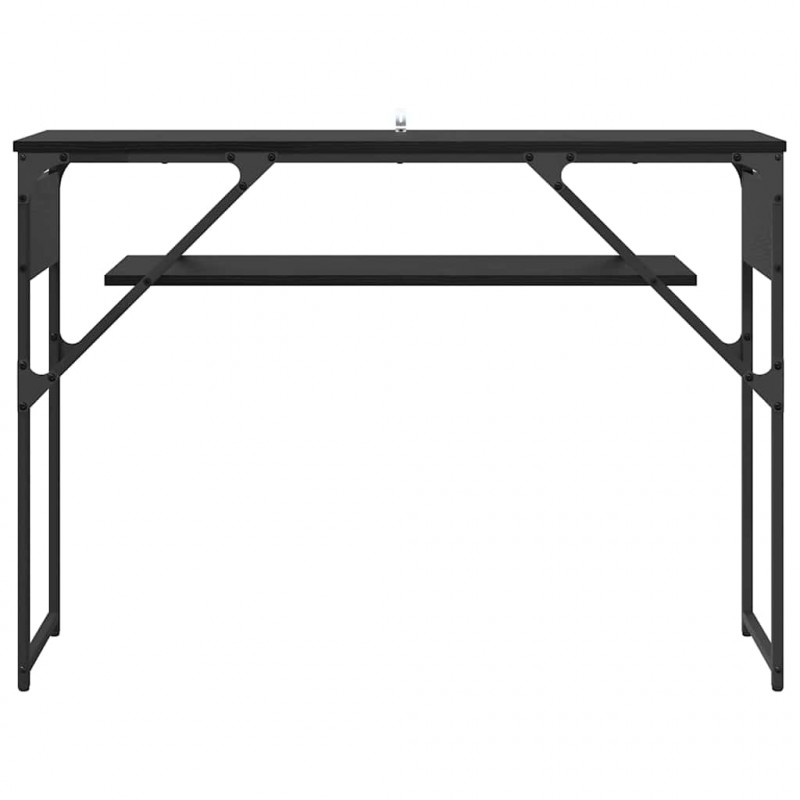 StolikKonsolowy Czarny Dąb 105x30x75cm Materiał drewnopochodny