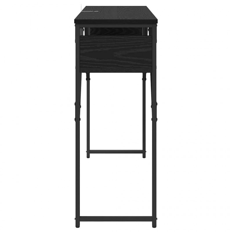 StolikKonsolowy Czarny Dąb 105x30x75cm Materiał drewnopochodny