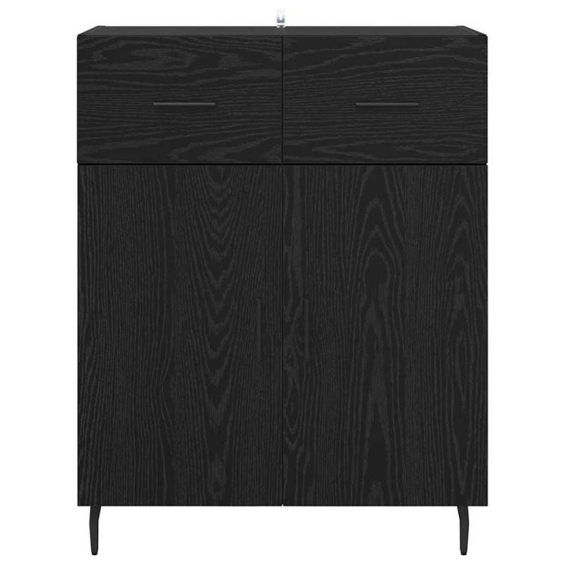 Bufet Czarny Dąb 69,5 x 34 x 90 cm Materiał drewnopochodny