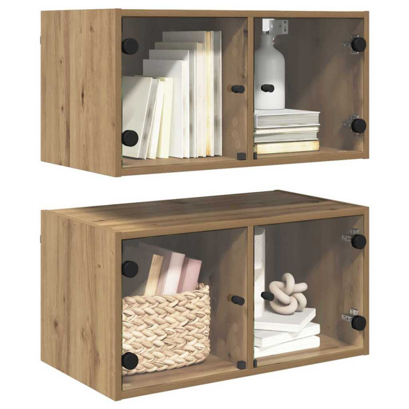 Szafki ścienne 2 pcs Dąb rzemieślniczy 68 x 37 x 35 cm