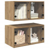 Szafki ścienne 2 pcs Dąb rzemieślniczy 68 x 37 x 35 cm