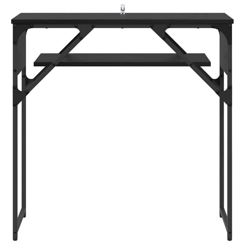 StolikKonsolowy Czarny Dąb 75x30x75cm Materiał drewnopochodny