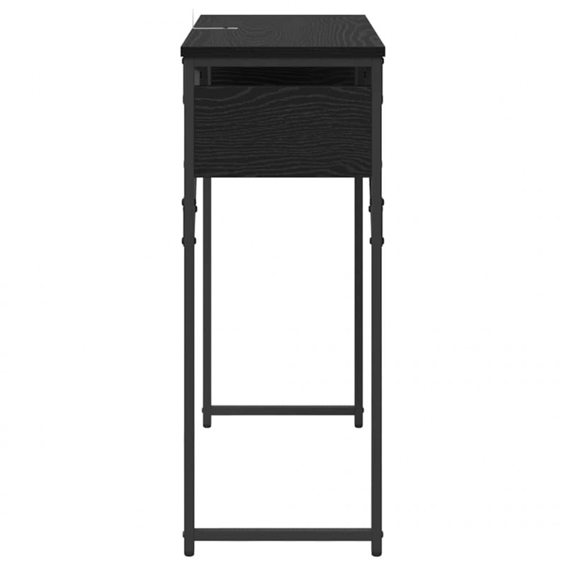 StolikKonsolowy Czarny Dąb 75x30x75cm Materiał drewnopochodny