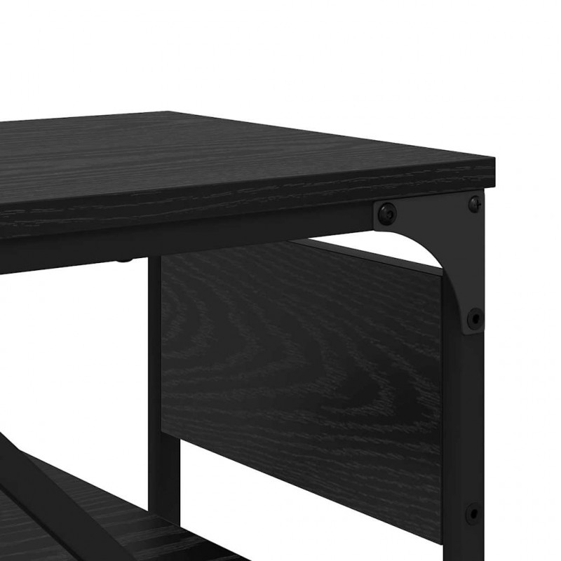 StolikKonsolowy Czarny Dąb 75x30x75cm Materiał drewnopochodny