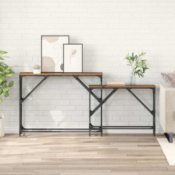 Konsola 2 pcs Stare drewno 100 x 28 x 75 cm