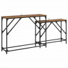 Konsola 2 pcs Stare drewno 100 x 28 x 75 cm