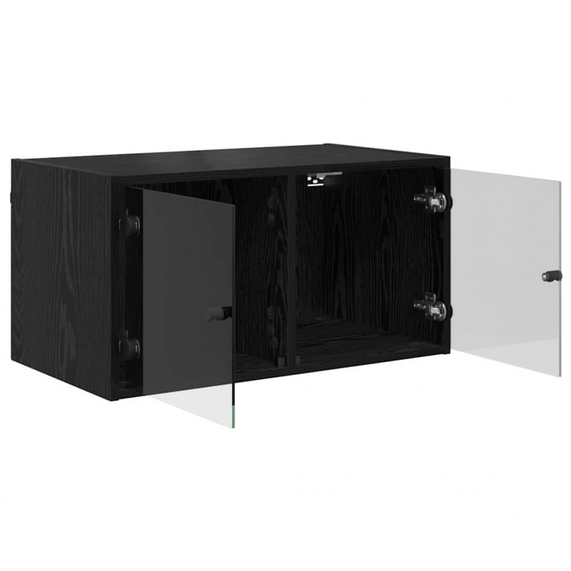 Szafki ścienne 2 pcs Czarny Dąb 68 x 37 x 35 cm