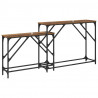 Konsola 2 pcs Stare drewno 100 x 28 x 75 cm