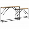 Konsola 2 pcs Dąb rzemieślniczy 100 x 28 x 75 cm
