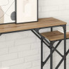 Konsola 2 pcs Dąb rzemieślniczy 100 x 28 x 75 cm