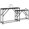 Konsola 2 pcs Czarny Dąb 100 x 28 x 75 cm