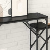 Konsola 2 pcs Czarny Dąb 100 x 28 x 75 cm