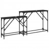 Konsola 2 pcs Czarny Dąb 100 x 28 x 75 cm