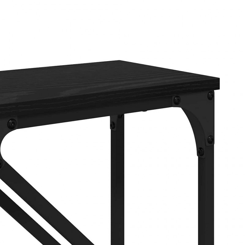 Konsola 2 pcs Czarny Dąb 100 x 28 x 75 cm