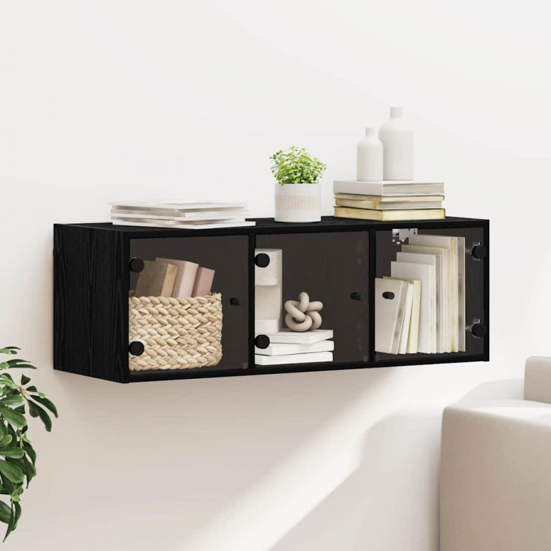 Szafka ścienna Montowane na ścianie Czarny Dąb 102 x 37 x 35 cm